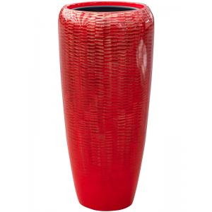 BAQ Amfi pot high 34x34x75 cm Red bloempot binnen