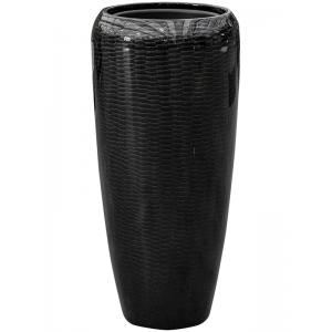 BAQ Amfi pot high 34x34x75 cm Black bloempot binnen