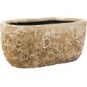 Baq Lava Oval M 38x24x19 cm Relic Beige bloempot binnen