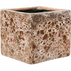 Baq Lava Cube M 20x20x20 cm Relic Pink bloempot binnen
