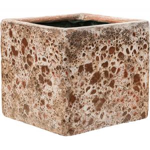 Baq Lava Cube M 20x20x20 cm Relic Pink bloempot binnen