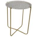 El Hierro bijzettafel terrazzo creme 50 cm