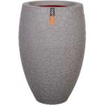 Capi Nature Clay vase elegant deluxe M 45x45x72cm Grijs bloempot