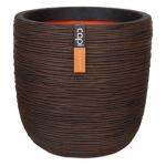 Capi Nature Rib NL pot S 35x35x34cm Bruin bloempot