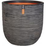 Capi Nature Rib NL pot M 42x42x40cm Antraciet bloempot