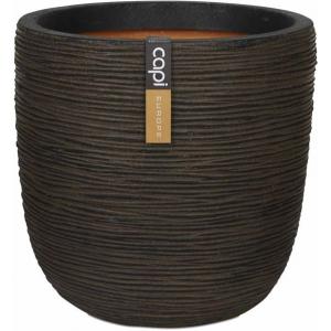 Capi Nature Rib NL pot L 54x54x52cm Bruin bloempot