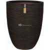 Capi Nature Rib NL vase elegant low M 35x35x47cm Bruin bloempot