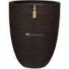 Capi Nature Rib NL vase elegant low L 44x44x56cm Bruin bloempot