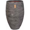 Capi Nature Rib NL vase elegant luxe M 39x39x60cm Antraciet bloempot