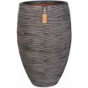 Capi Nature Rib NL vase elegant luxe M 39x39x60cm Antraciet bloempot