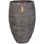 Capi Nature Rib NL vase elegant luxe M 39x39x60cm Antraciet bloempot