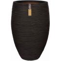 Capi Nature Rib NL vase elegant luxe M 39x39x60cm Bruin bloempot