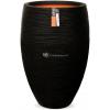 Capi Nature Rib NL vase elegant luxe M 39x39x60cm Zwart bloempot