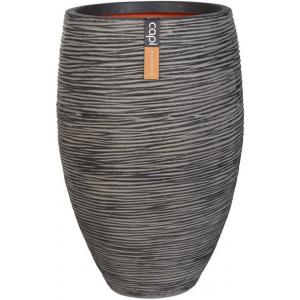 Capi Nature Rib NL vase elegant luxe L 45x45x72cm Antraciet bloempot