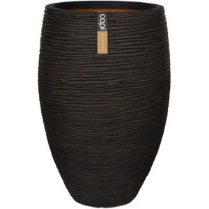 Capi Nature Rib NL vase elegant luxe L 45x45x72cm Bruin bloempot