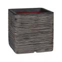 Capi Nature Rib NL 40x40x40cm vierkante plantenbak antraciet