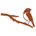Metalen vogel blauwstaart cortenstaal