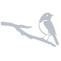 Metalen vogel blauwstaart RVS