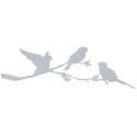 Metalen vogel bloesem RVS