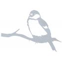 Metalen vogel goudvink RVS