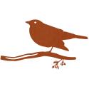 Metalen vogel merel cortenstaal
