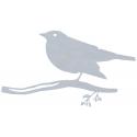 Metalen vogel merel RVS