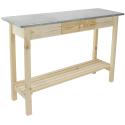 Oppottafel met zinken blad 120x78x40 cm