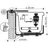 Balkonhaak type C donker groen - 2 stuks