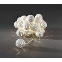 LED deco lichtsnoer witte metalen ballen