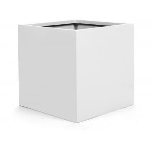 Argento plantenbak Cube L glanzend wit