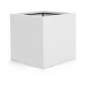 Argento plantenbak Cube M glanzend wit