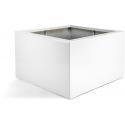 Argento plantenbak Low Cube glanzend wit