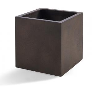 Grigio plantenbak Cube M roestig metaal betonlook