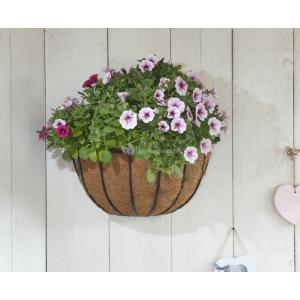 Hanging basket van smeedijzer half rond 40 cm