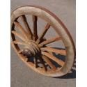 Karrenwiel 135 cm houten decoratie