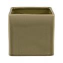 Cube Facet Grey Green vierkant L 17x17x16 cm goudgroene bloempot voor binnen