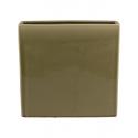 Cuboid Facet Grey Green rechthoek M 27x7x26 cm goudgroene bloempot voor binnen