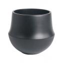 Pot Fusion Black ronde bloempot voor binnen 24x22 cm zwart