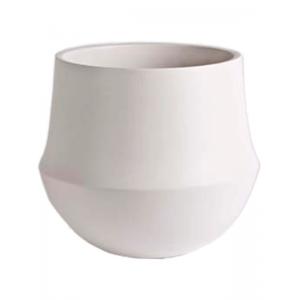 Pot Fusion White ronde bloempot voor binnen 24x22 cm wit