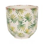 Bowl Grenada Light Green S 15x14 cm lichtgroene palm ronde bloempot voor binnen