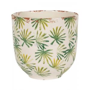 Bowl Grenada Light Green S 15x14 cm lichtgroene palm ronde bloempot voor binnen