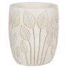 Hoge pot Nantes White 15x17 cm witte ronde bloempot voor binnen