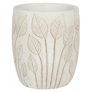 Hoge pot Nantes White 15x17 cm witte ronde bloempot voor binnen