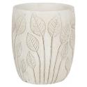 Hoge pot Nantes White 18x21 cm witte ronde bloempot voor binnen