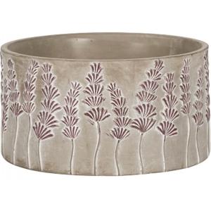 Lage pot Sault Purple 21x11 cm grijze ronde bloempot voor binnen