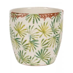 Pot Grenada Light Green M 18x16 cm lichtgroene palm ronde bloempot voor binnen