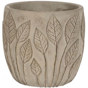 Pot Nantes Grey 13x12 cm grijze ronde bloempot voor binnen