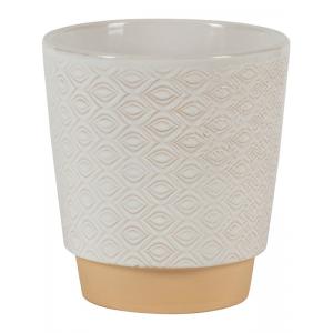 Pot Odense Eye White S 13 x 14 cm witte ronde bloempot voor binnen