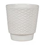 Pot Odense Mosaik White M 15x15 cm witte ronde bloempot voor binnen