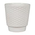 Pot Odense Mosaik White S 13x14 cm witte ronde bloempot voor binnen